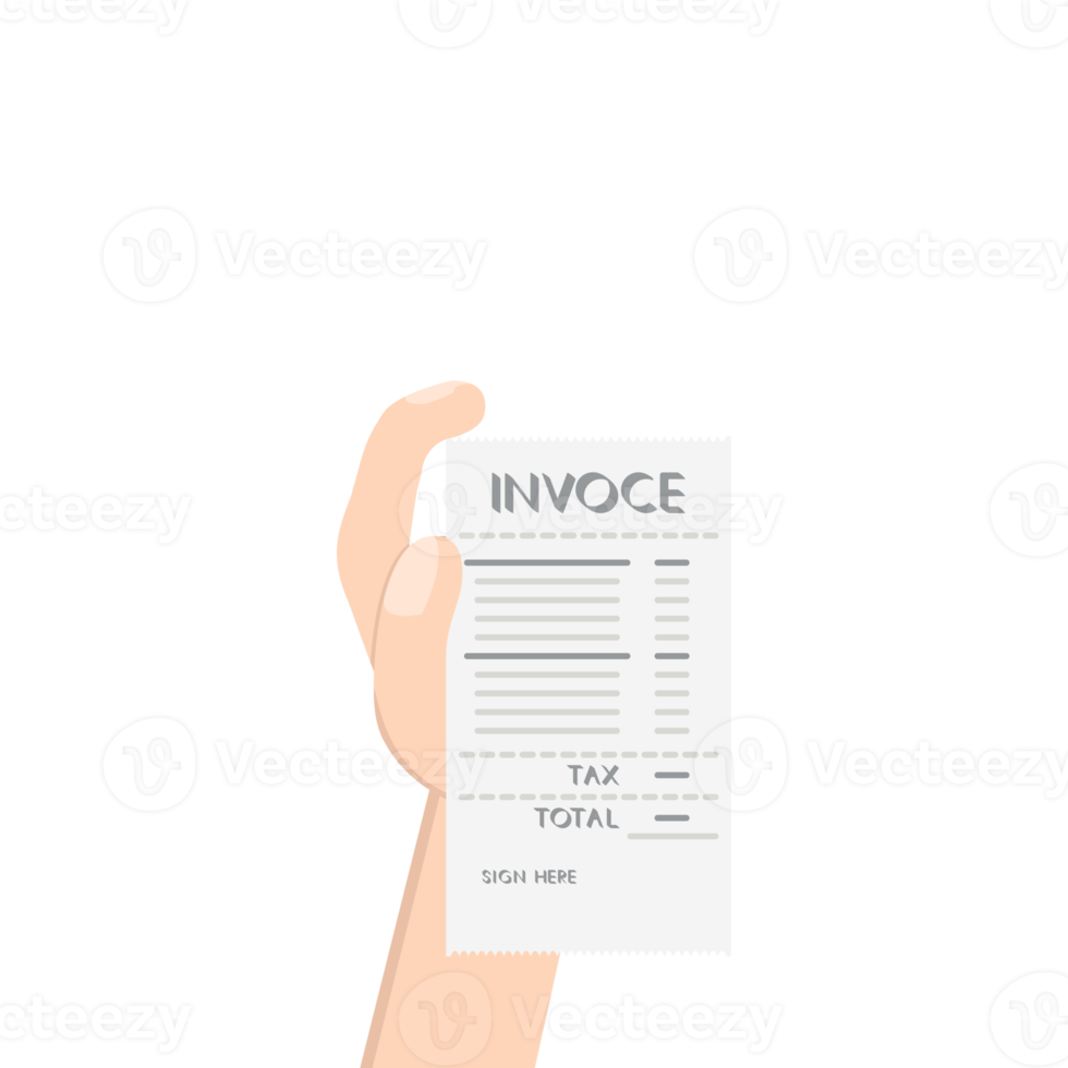 hand holding invoice billing invoice png