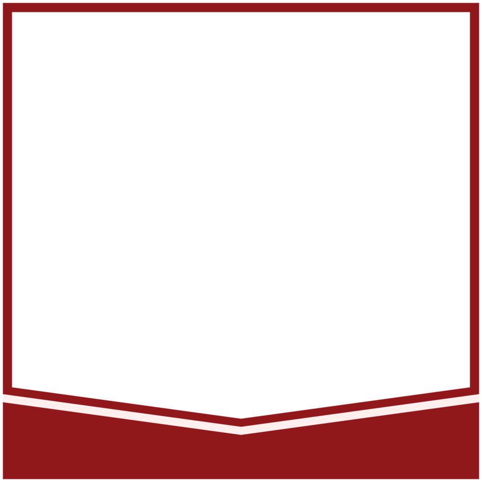 twibbon red and white frame basic shape png