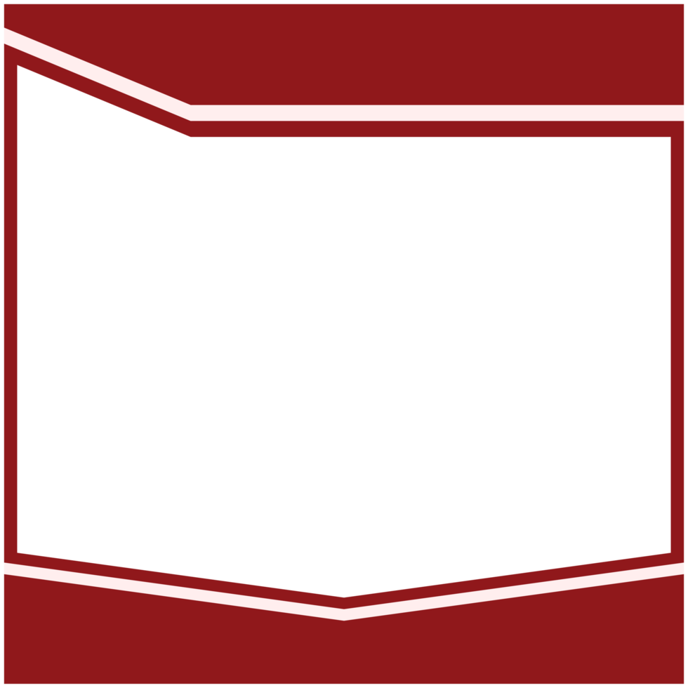 twibbon red and white frame basic shape png