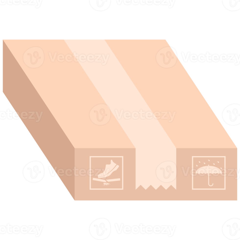 cardboard packaging box with fragile symbol boxing day png