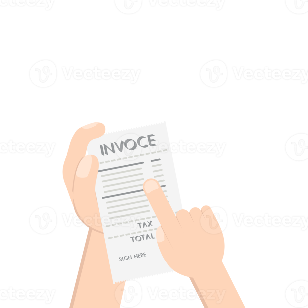 hand holding invoice billing invoice png