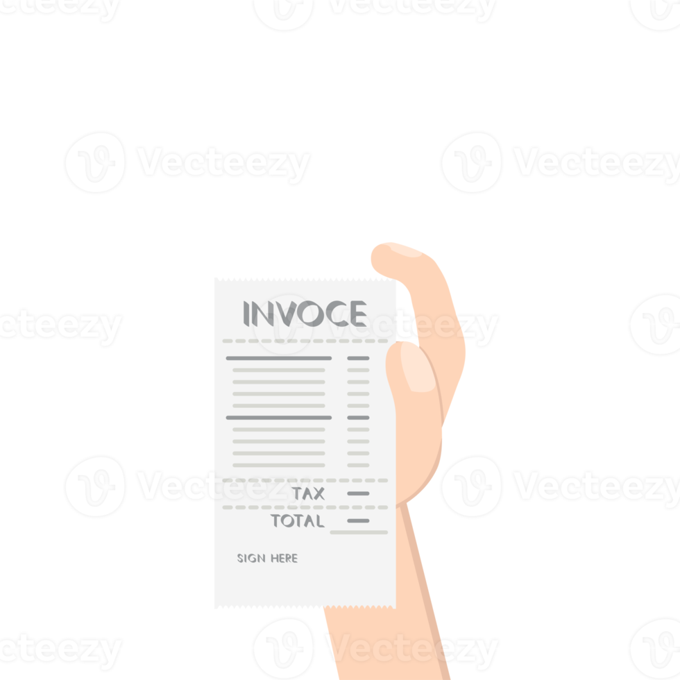 hand holding invoice billing invoice png