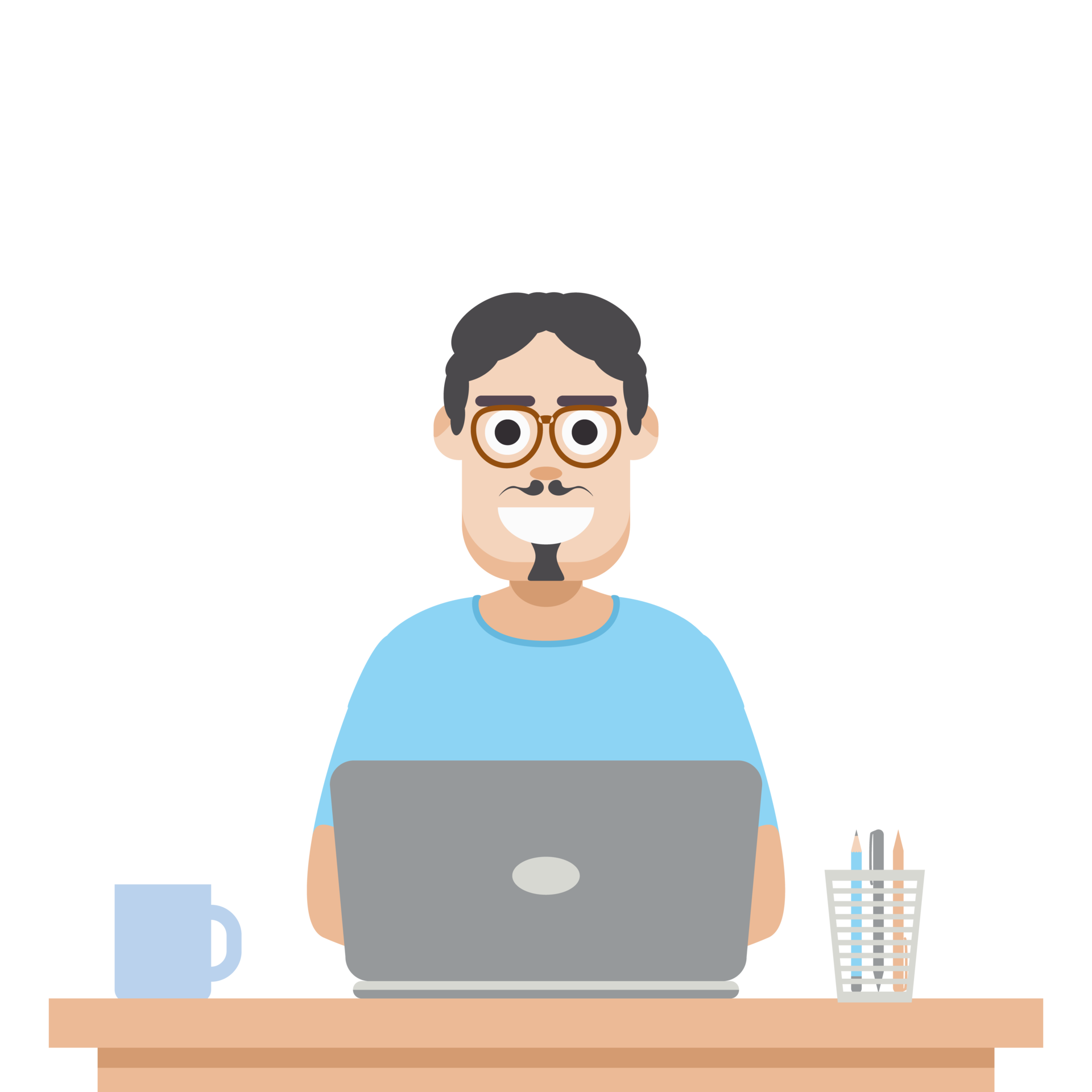 free-man-using-laptop-for-work-from-home-wear-t-shirt-11841438-png-with