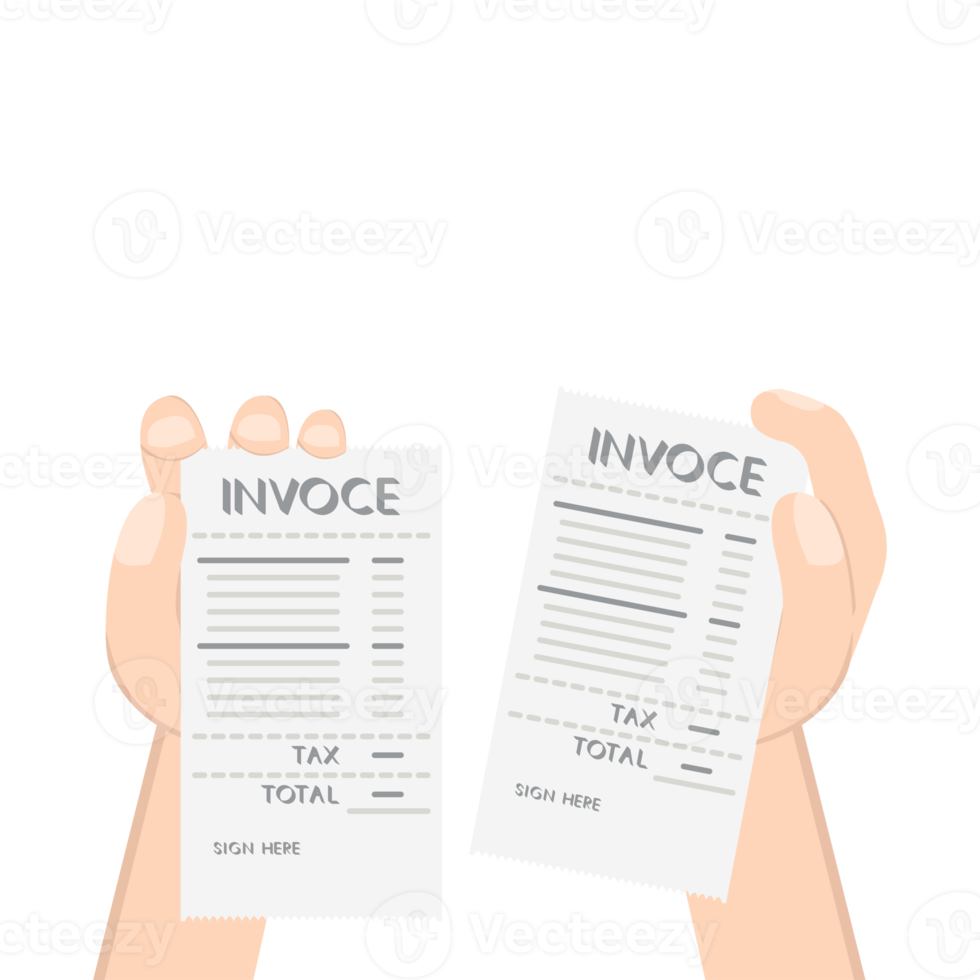 hand holding invoice billing invoice png