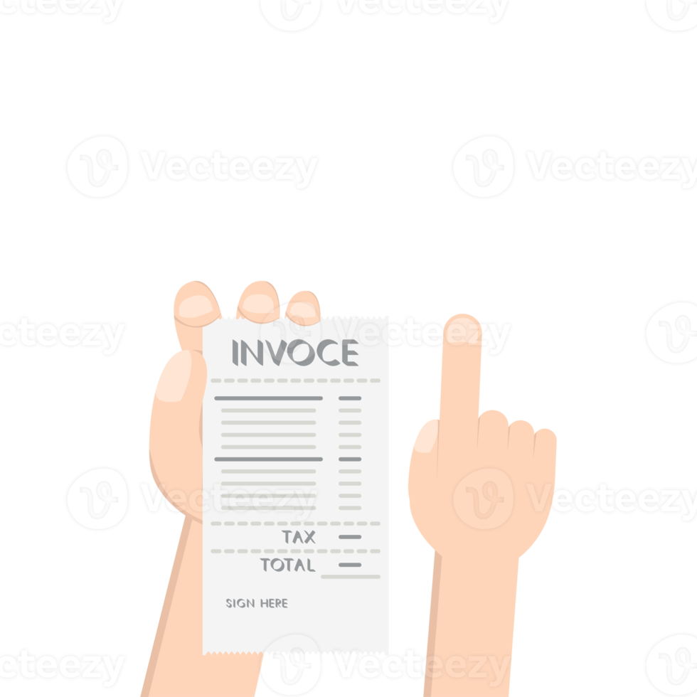 hand holding invoice billing invoice png