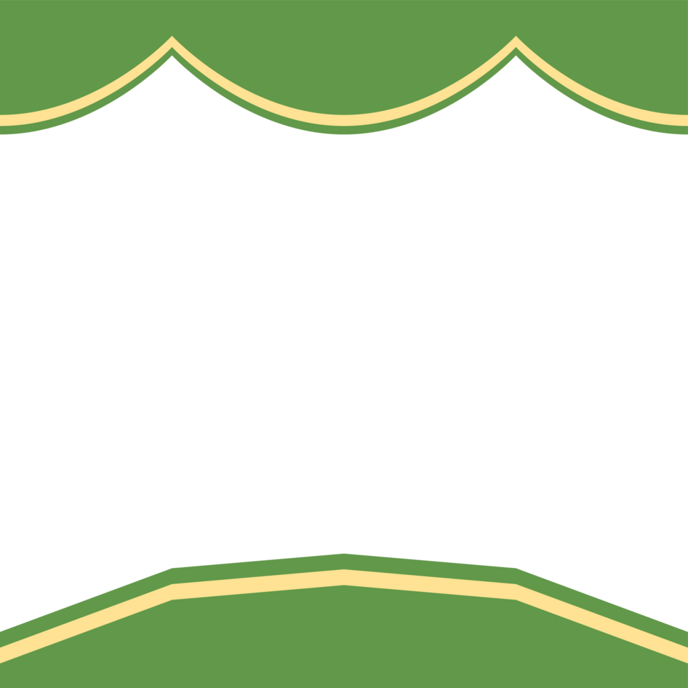twibbon green and yellow frame basic shape png