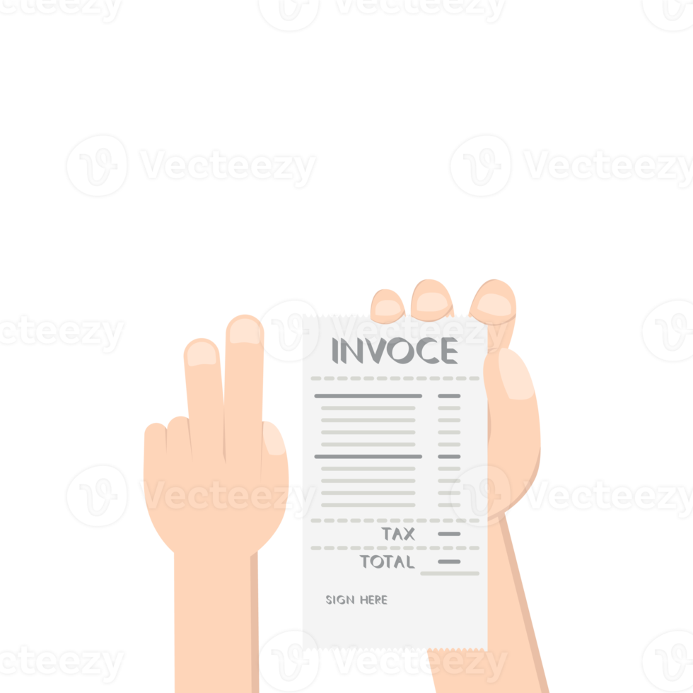 hand holding invoice billing invoice png