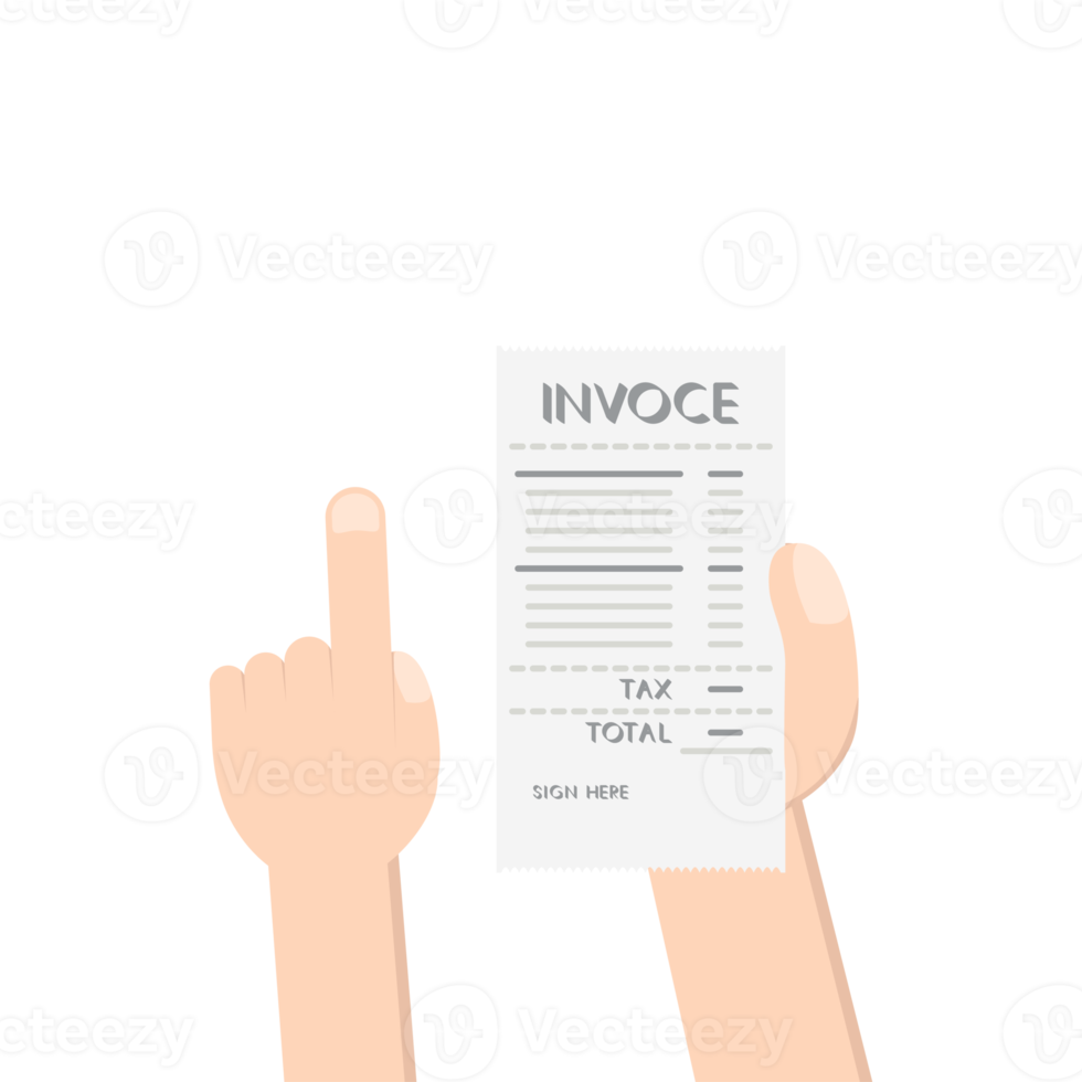 hand holding invoice billing invoice png