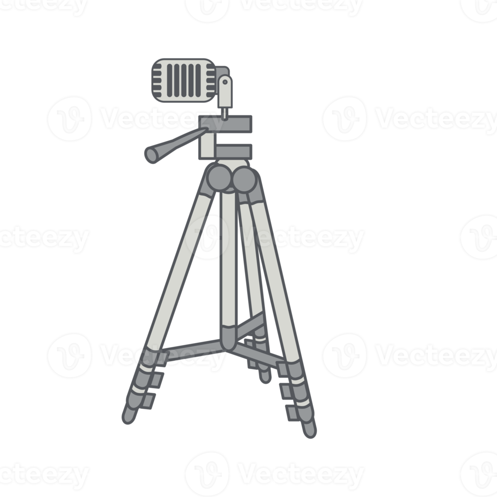 tripod using microphone podcast day setup png