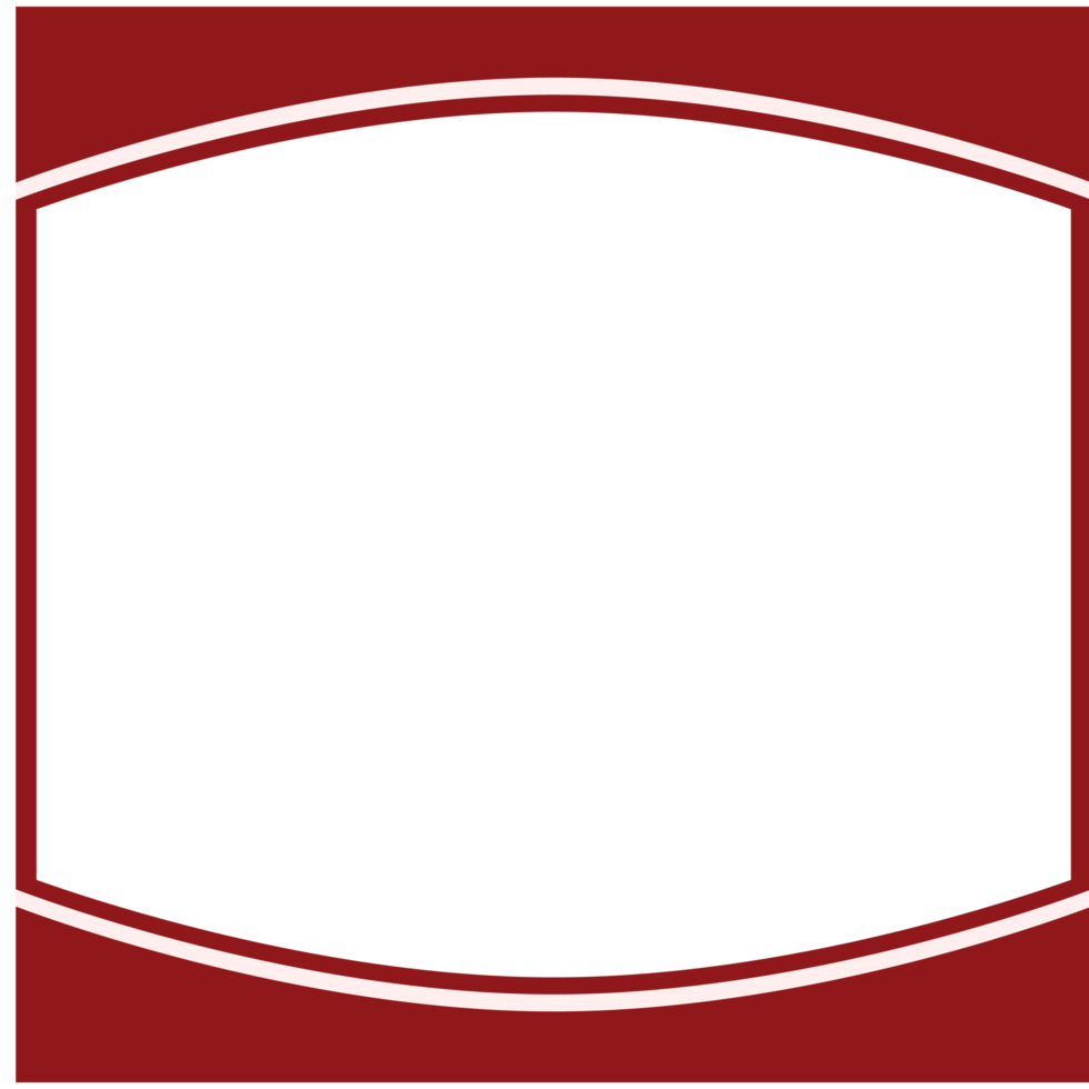 twibbon red and white frame basic shape png