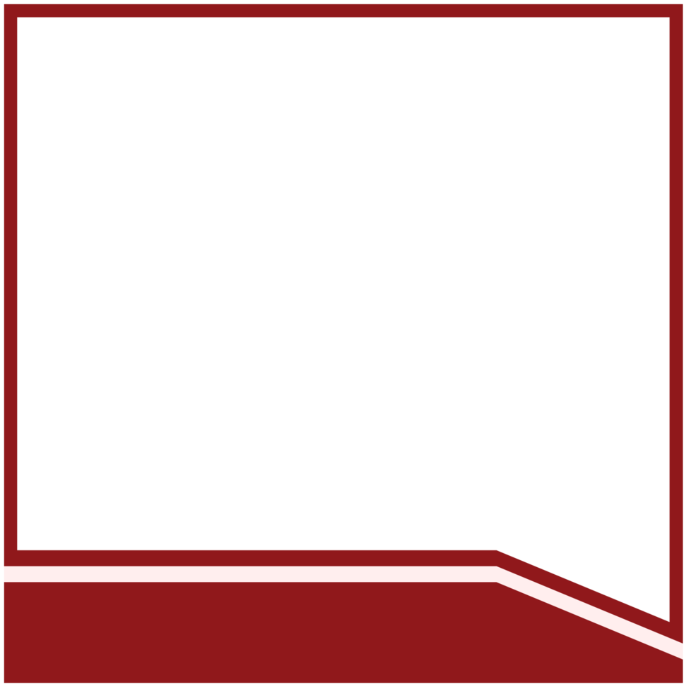 twibbon red and white frame basic shape png