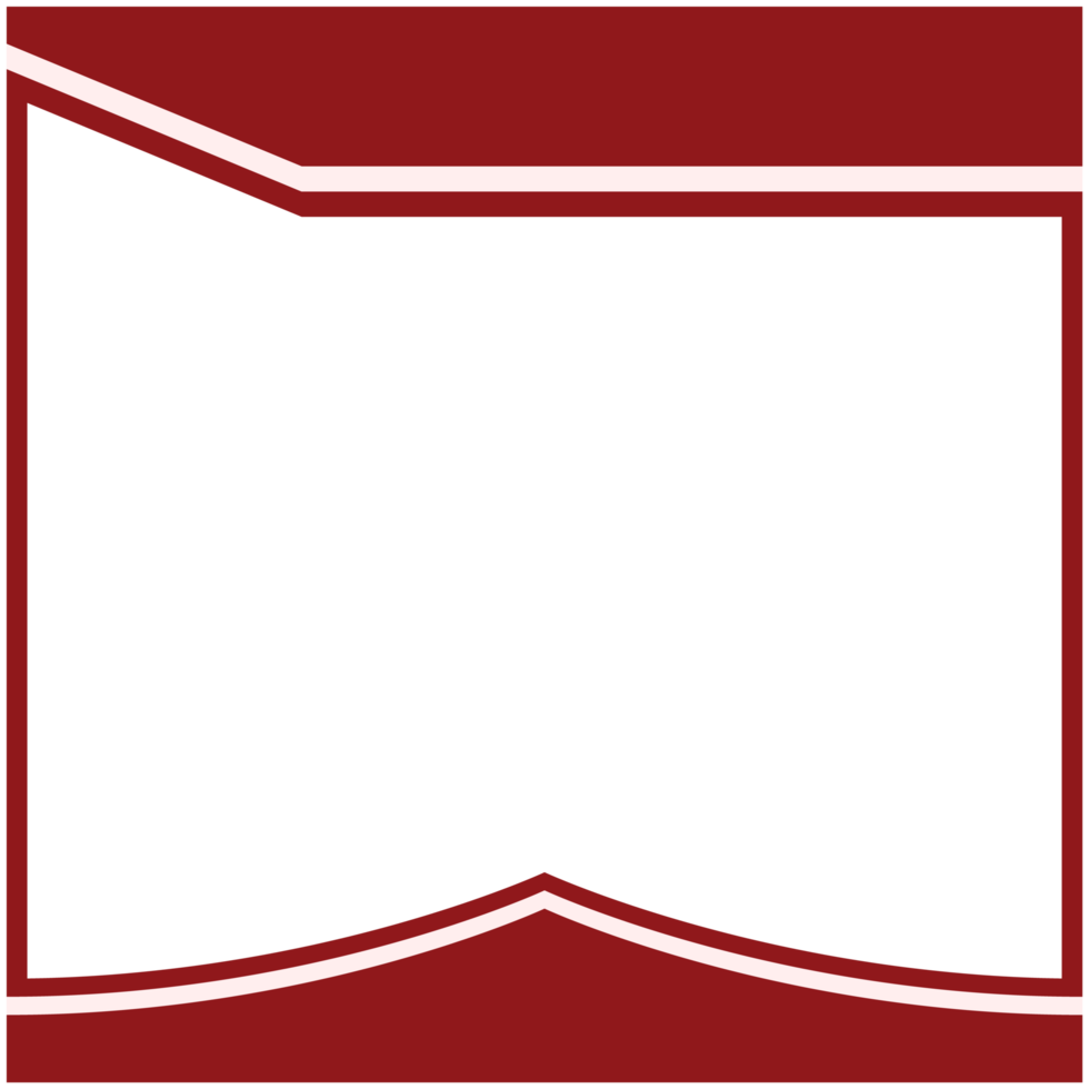 twibbon red and white frame basic shape png