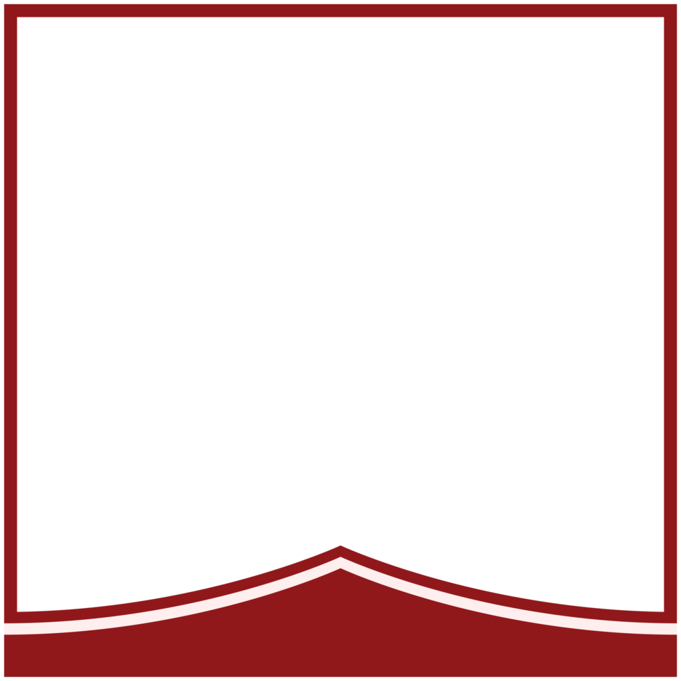 twibbon red and white frame basic shape png
