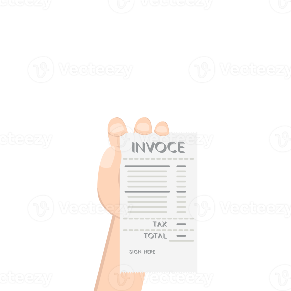 hand holding invoice billing invoice png