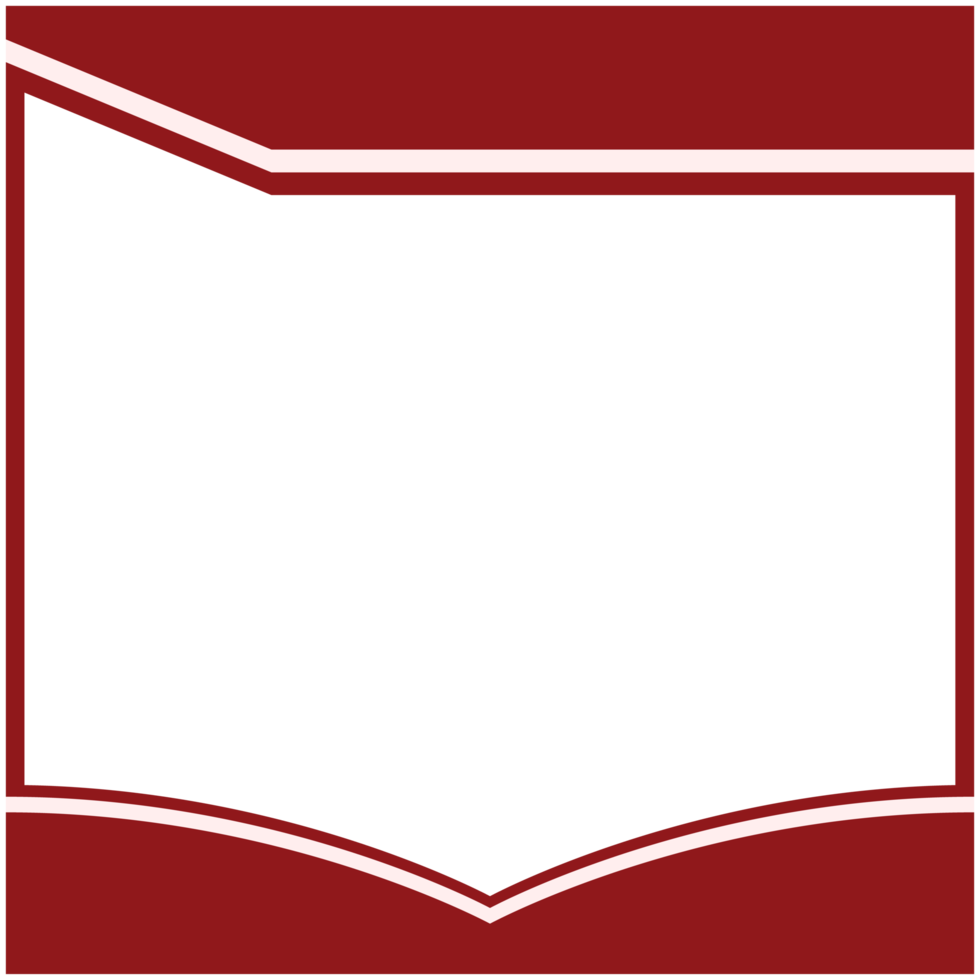 twibbon red and white frame basic shape png