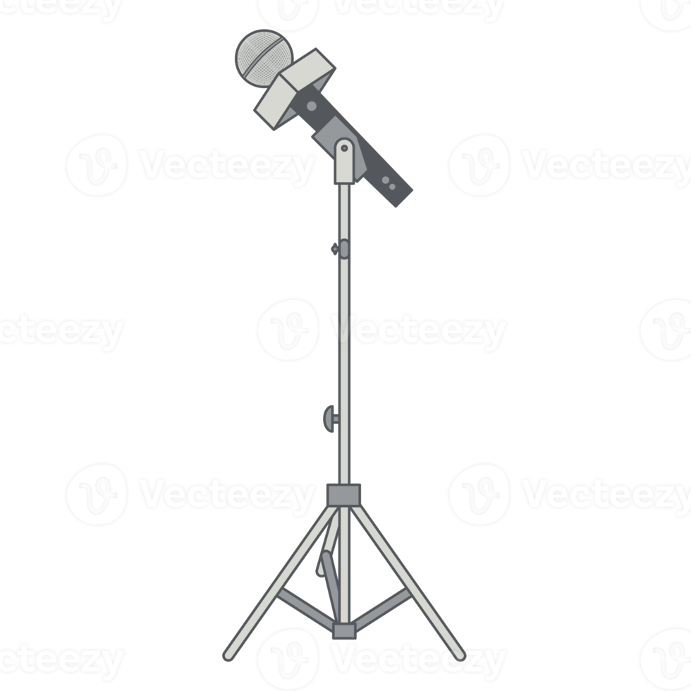 Stativ mit Mikrofon Podcast-Tag-Setup png