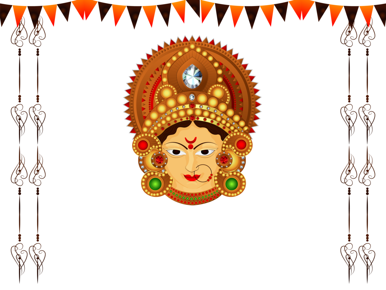 Indian festival happy navratri celebration greeting card 11841899 PNG