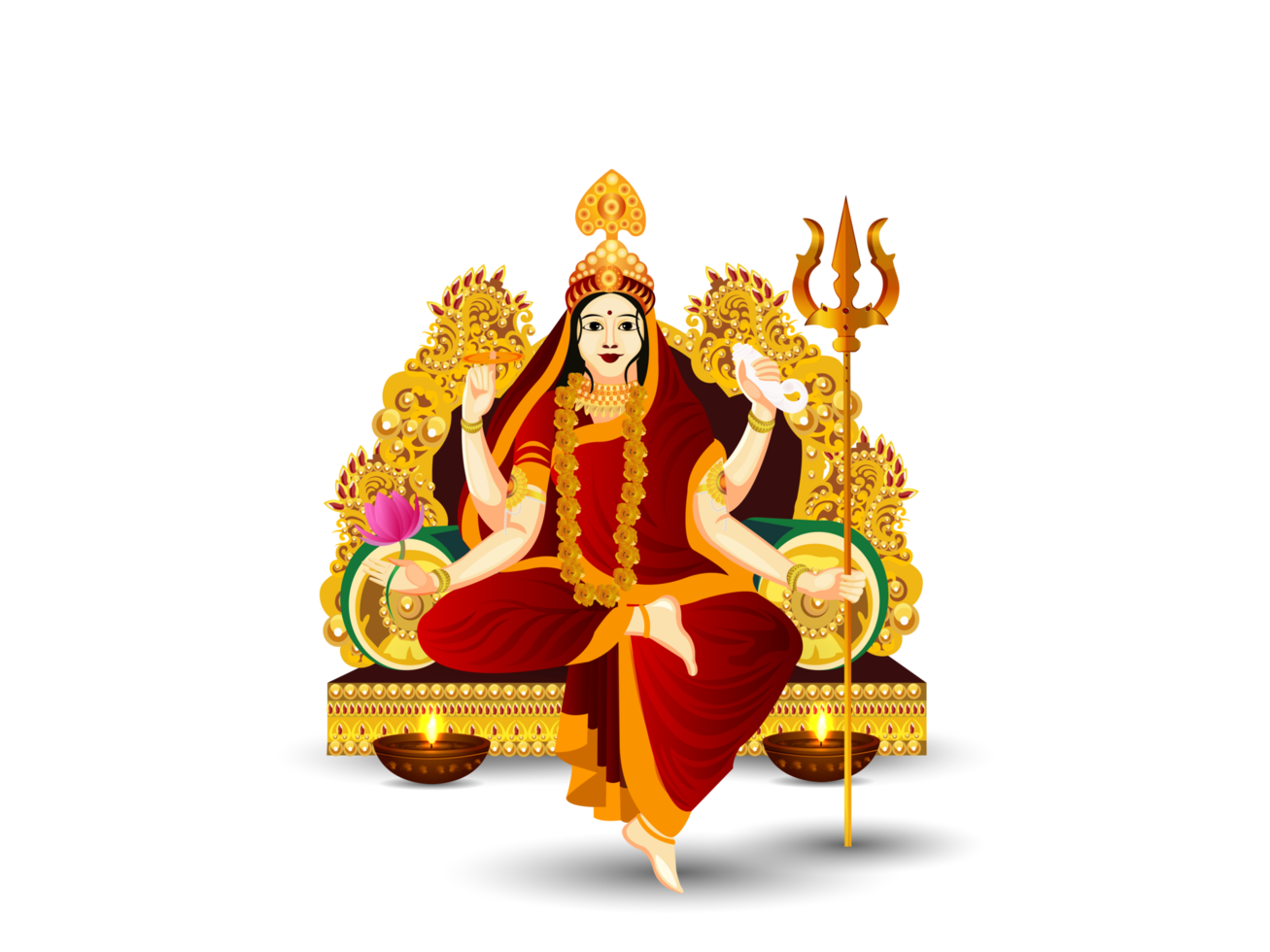 Indian festival happy navratri celebration greeting card png