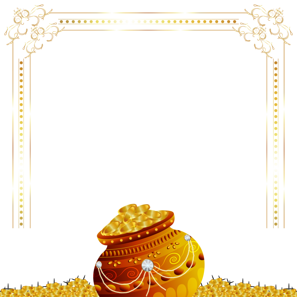 Dhanteras celebration and happy diwali festival background png