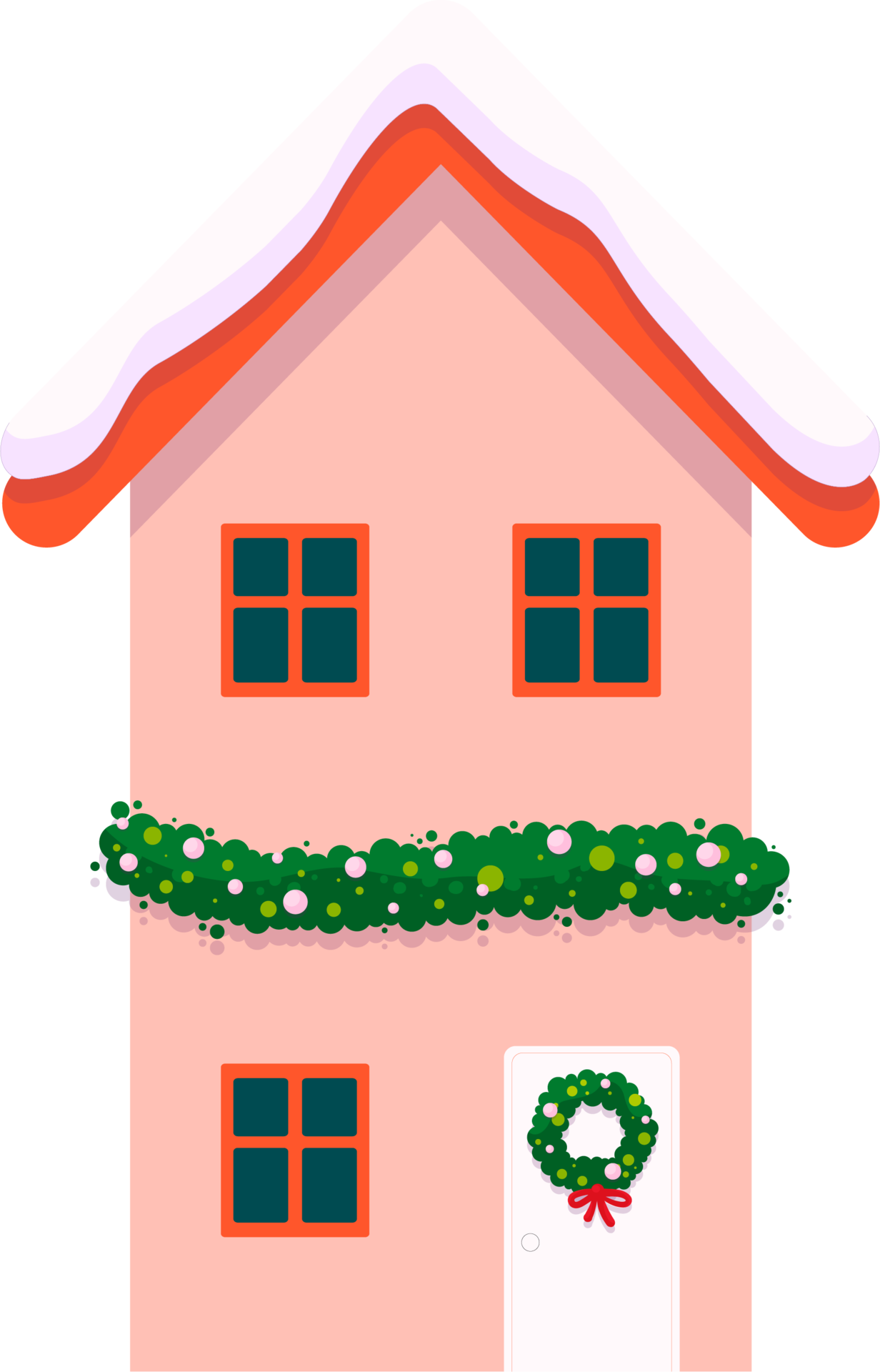 Houses In Winter Decorated For Christmas In Lights 11841946 PNG houses-in-winter-decorated-for-christmas-in-lights-11841946-png