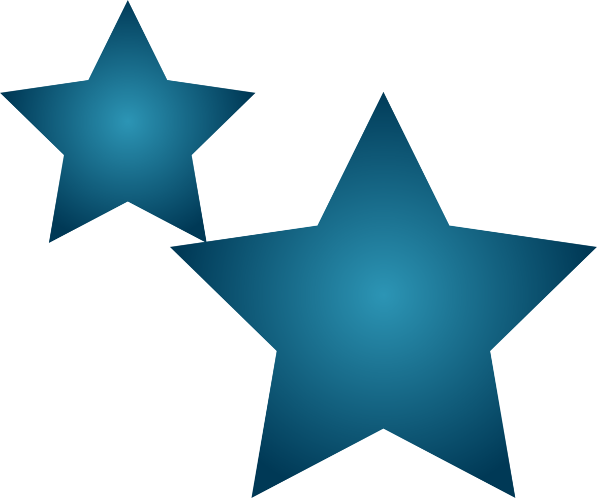 Stars with a blue gradient. png