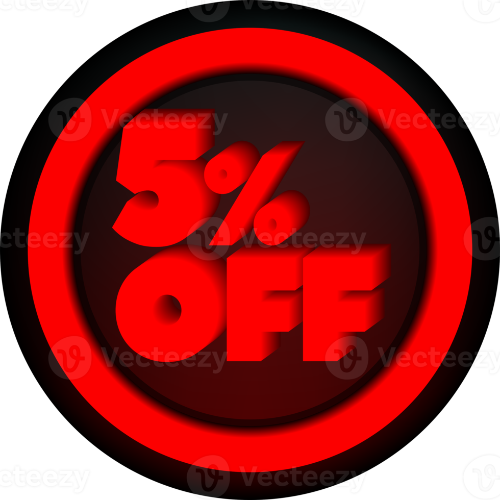 TAG 5 PERCENT DISCOUNT BUTTON BLACK FRIDAY PROMOTION FOR BIG SALES png