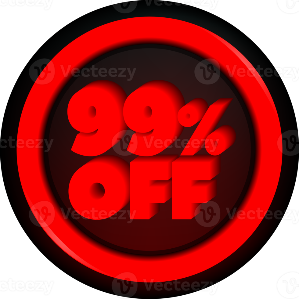 TAG 99 PERCENT DISCOUNT BUTTON BLACK FRIDAY PROMOTION FOR BIG SALES png