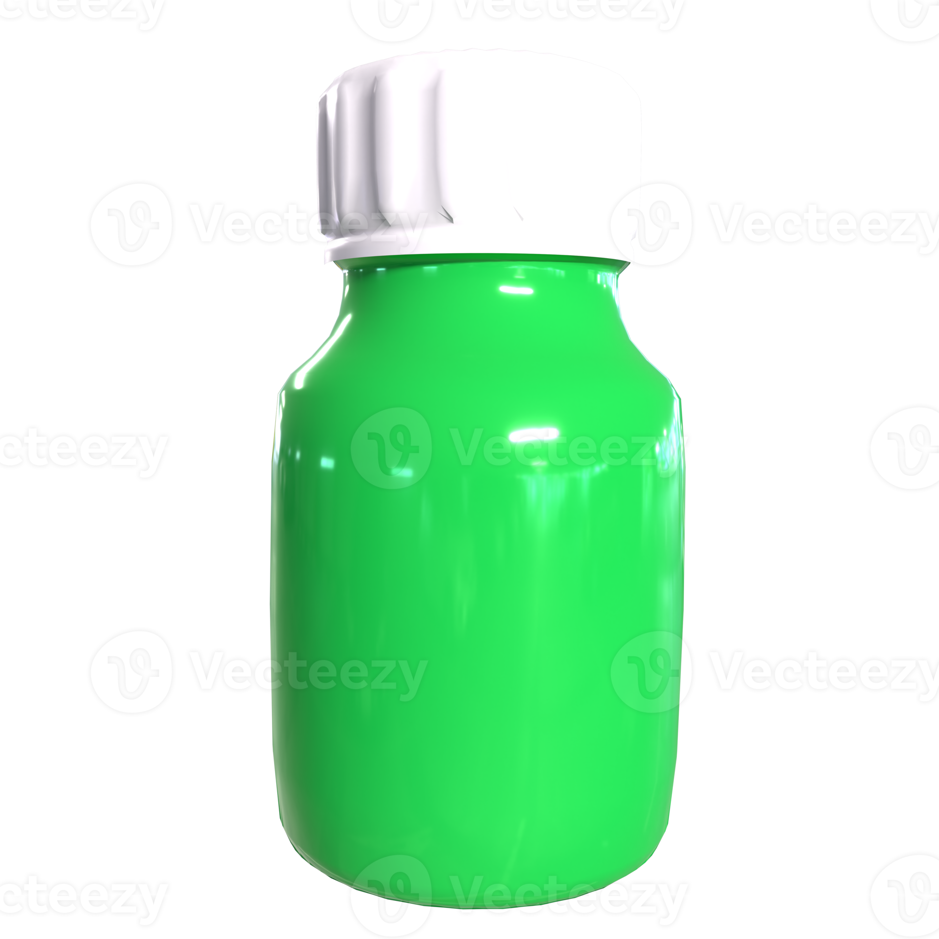Green medicine bottle 3d modelling 11842049 PNG
