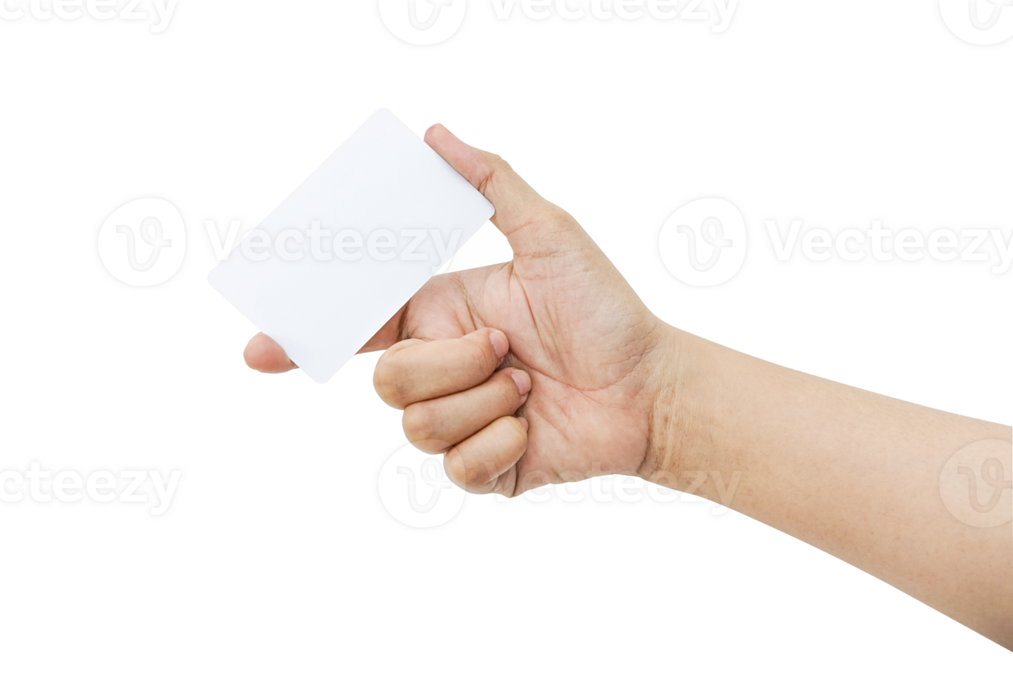 hand holding card isolated background png