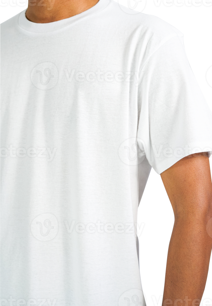 Man in white T-shirt on isolated background png