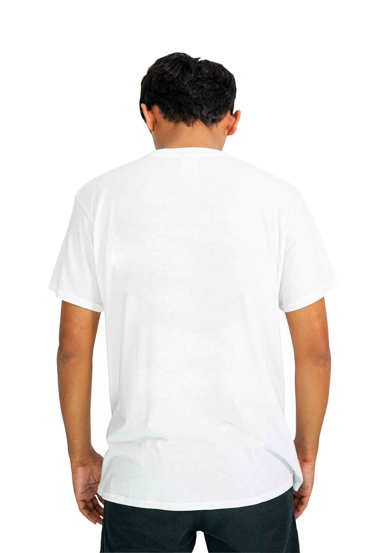 Man in white T-shirt on isolated background 11842208 PNG