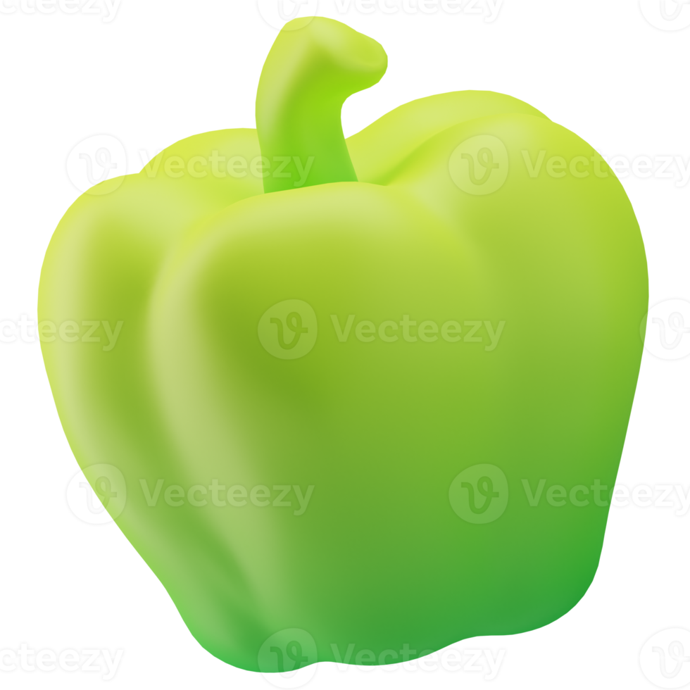 Paprika Vegetable Icon, 3d Illustration png