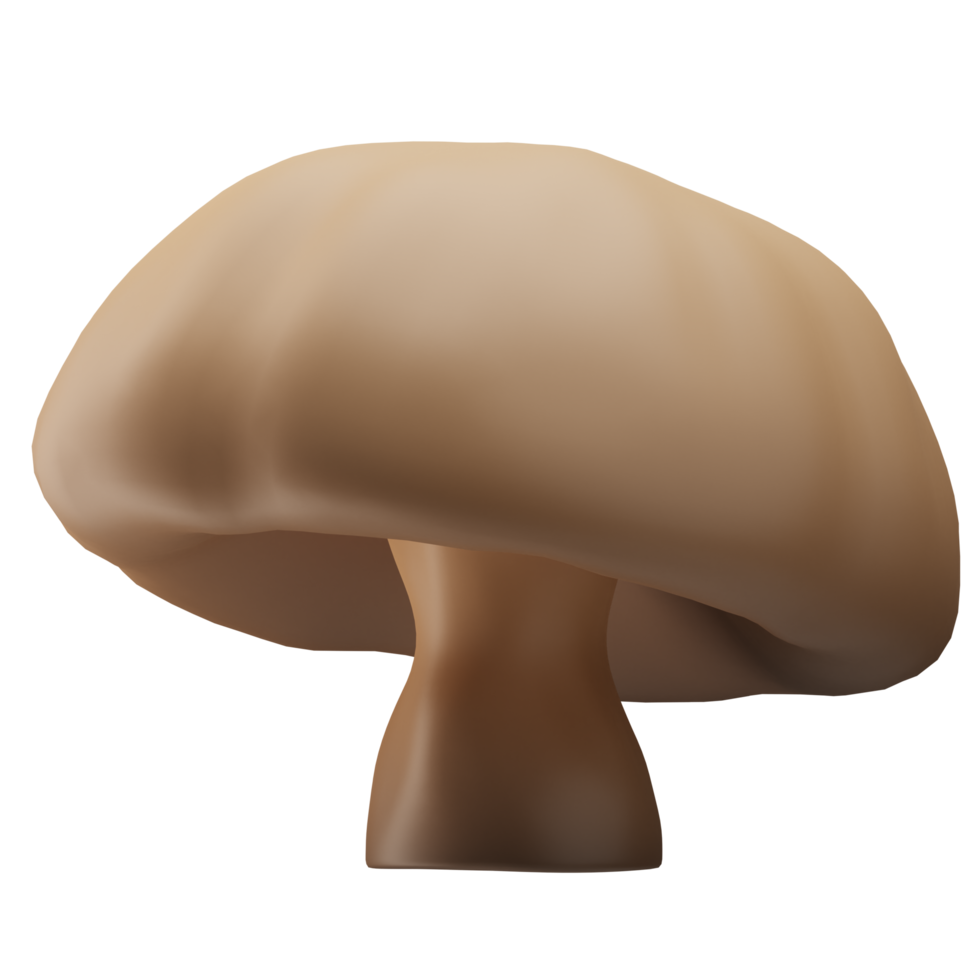 ícone de cogumelo vegetal, ilustração 3d png