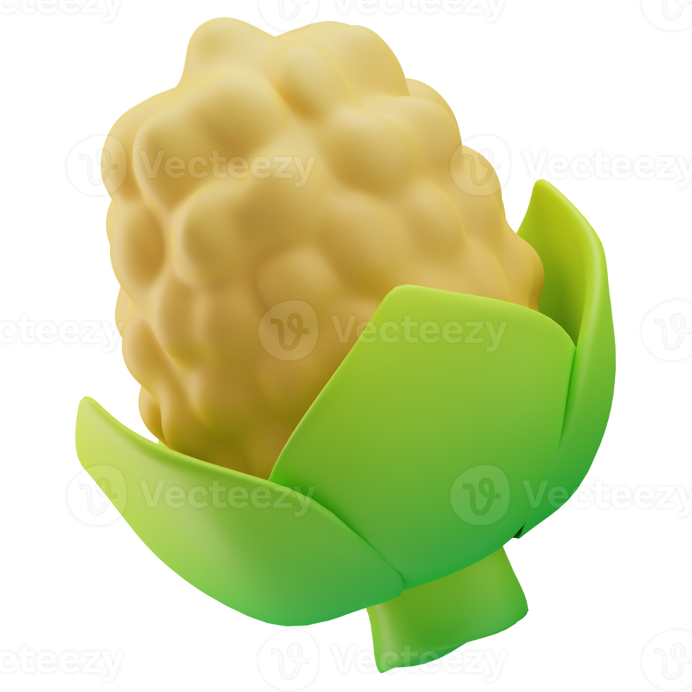 icône de légume de maïs, illustration 3d png