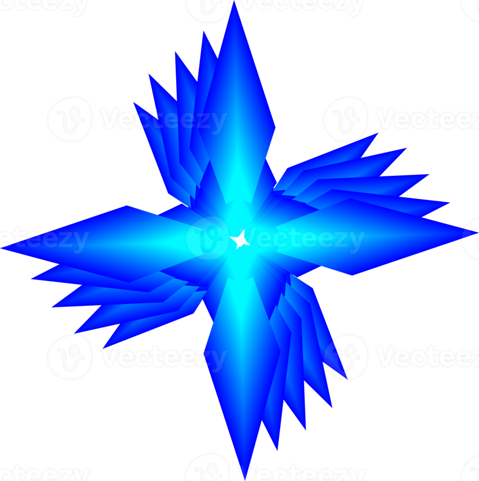 etiqueta de etiqueta de flor em forma de estrela azul decoração brilhante ilustração de fundo abstrato png