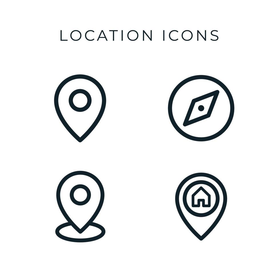 location icon set vector