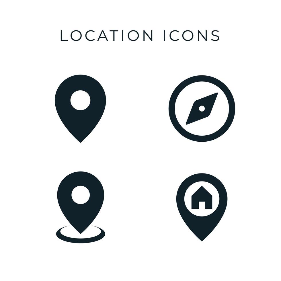 location icon set vector