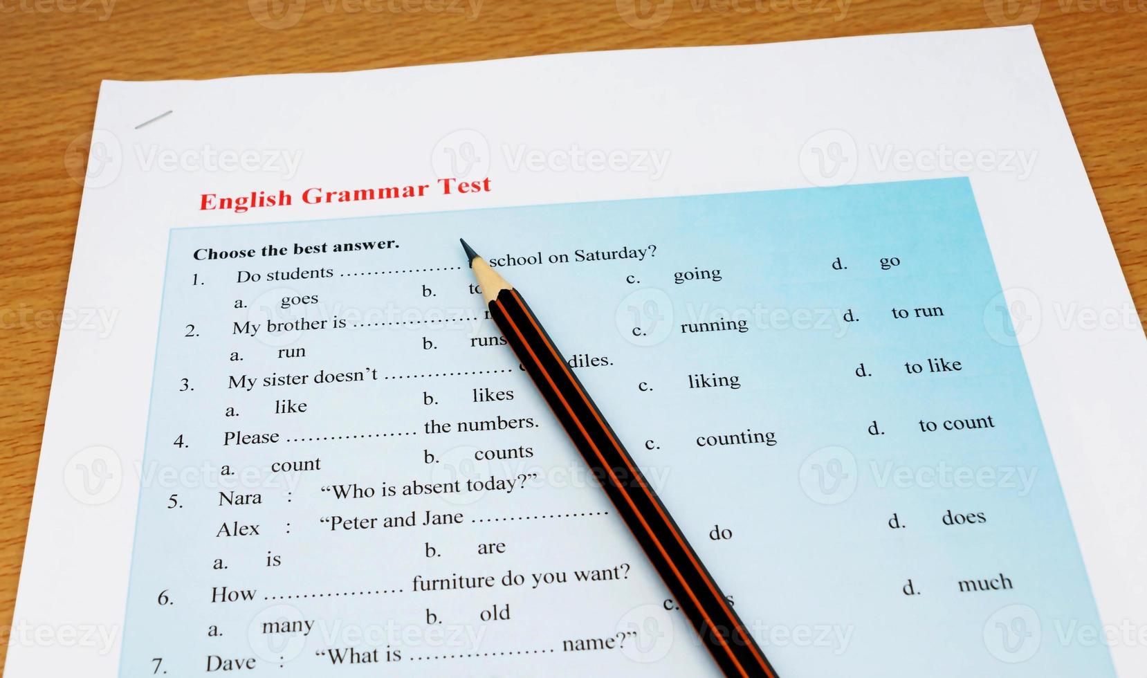 english grammar test photo