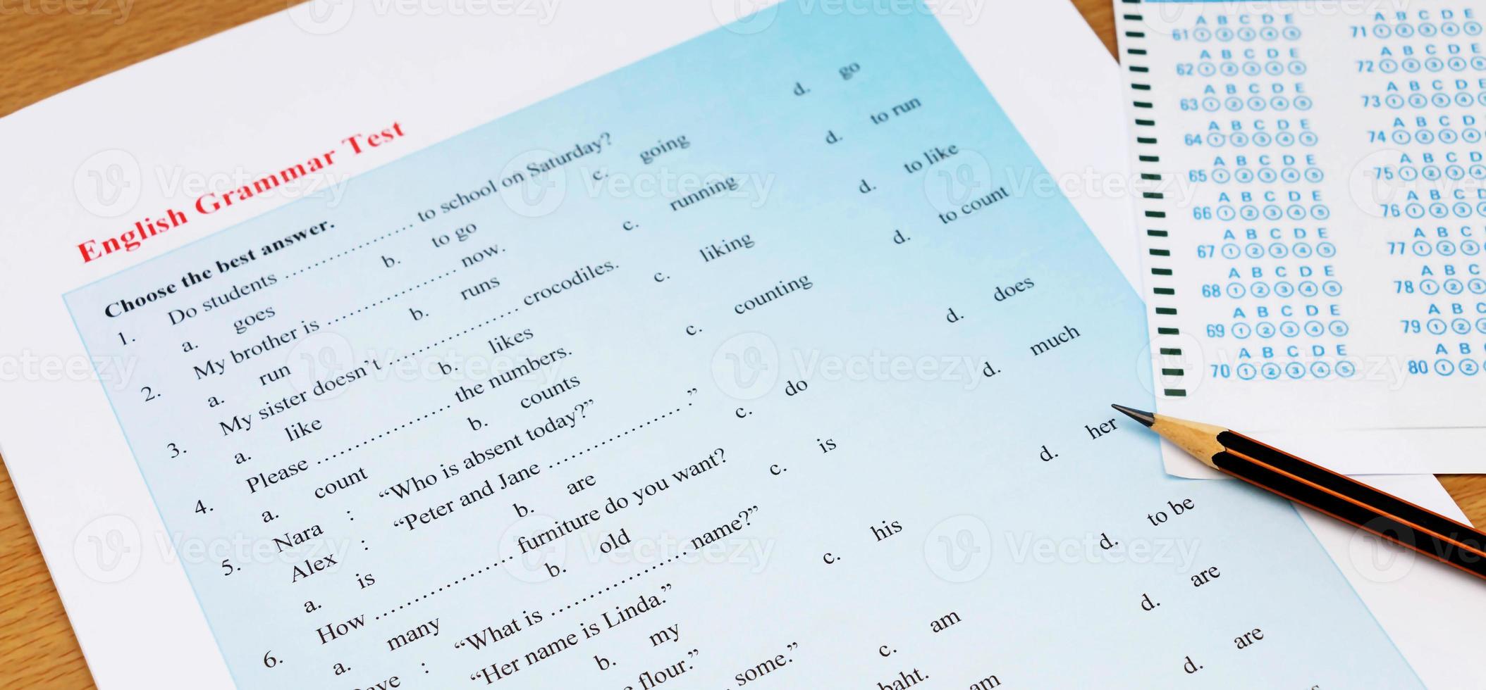 english grammar test photo