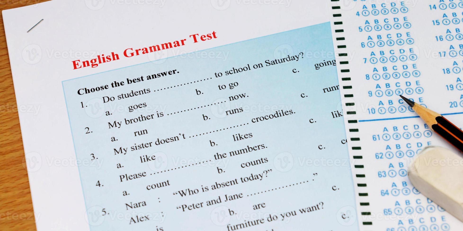 english grammar test photo