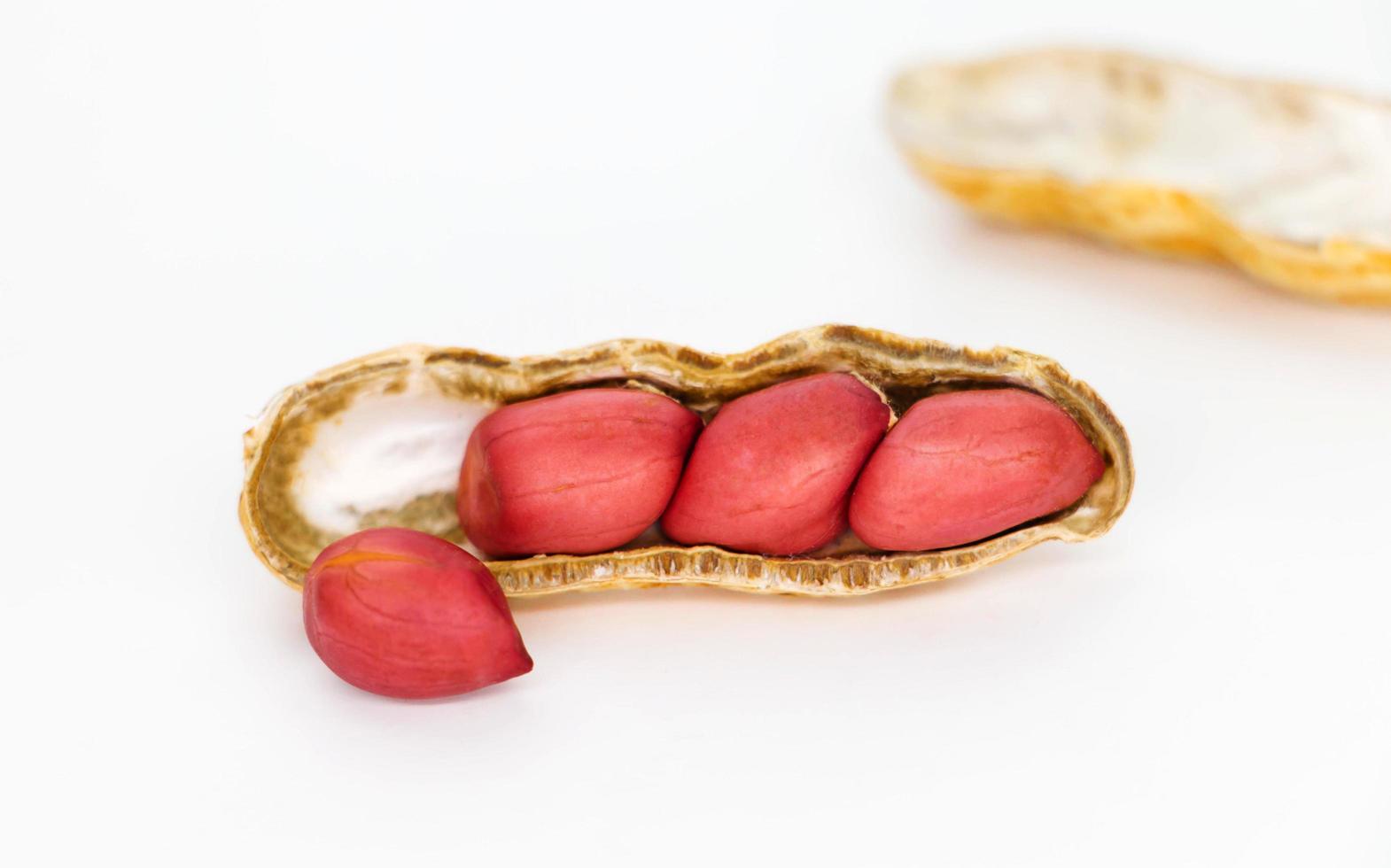 red peanuts on white photo