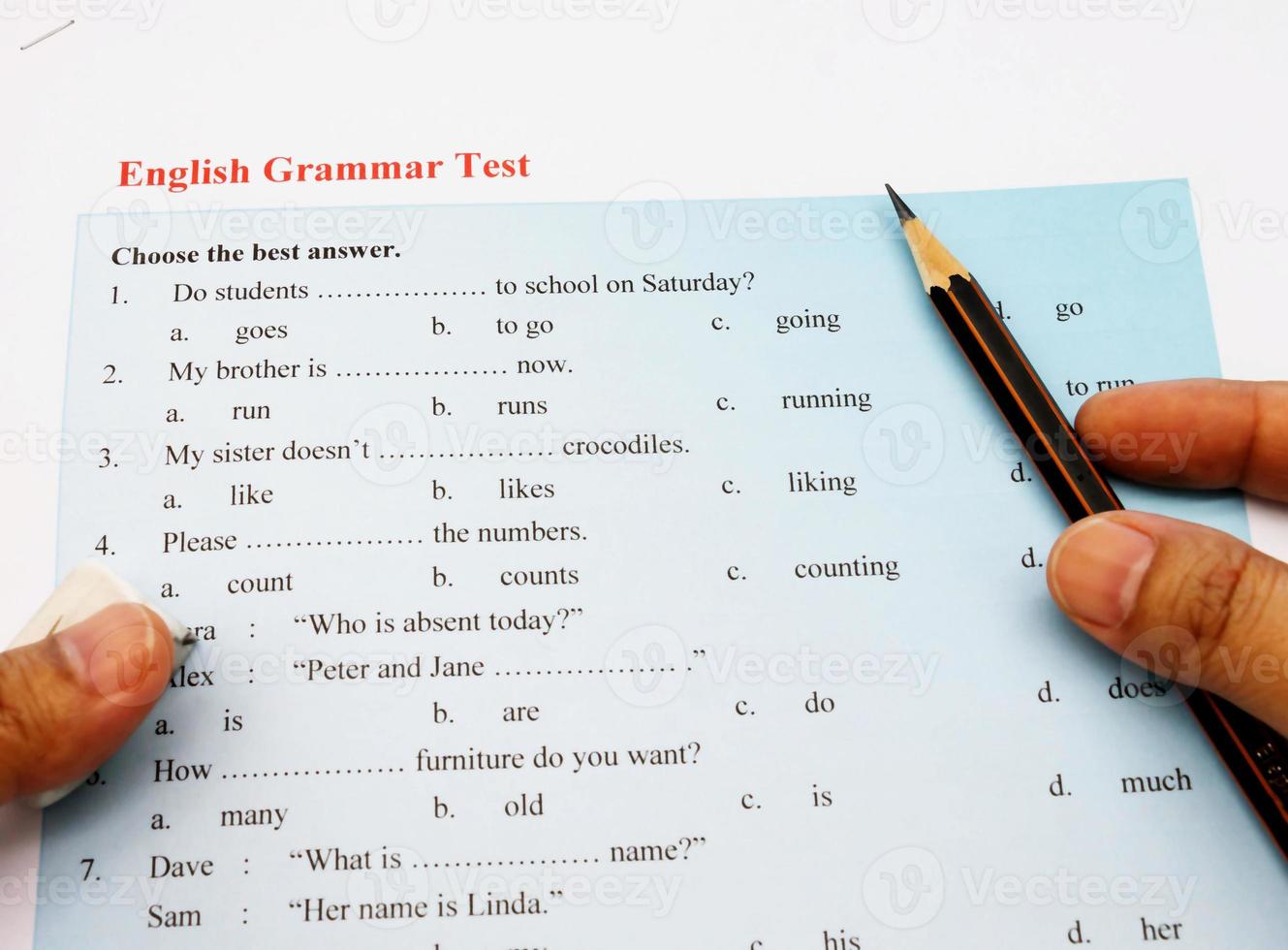 english grammar test photo