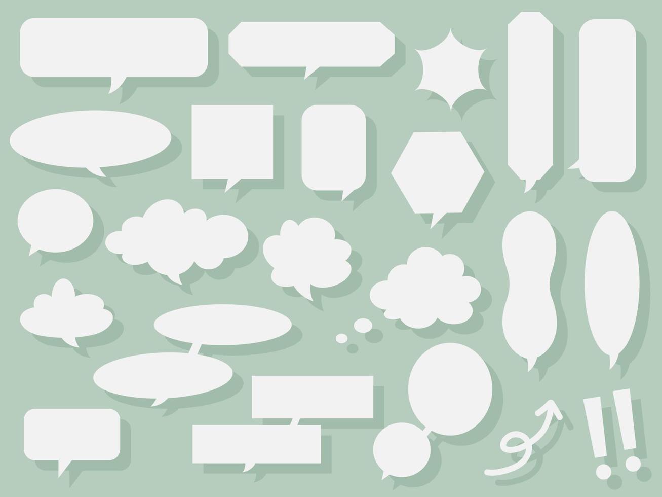 Speech bubble illustration collection vector