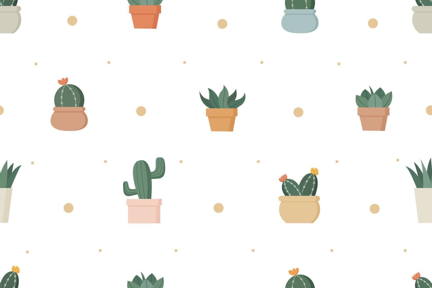 Cactus pattern concept vector