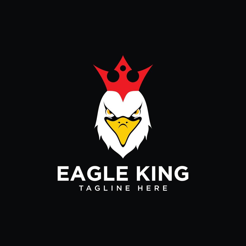Modern king eagle logo design for business company brand vector