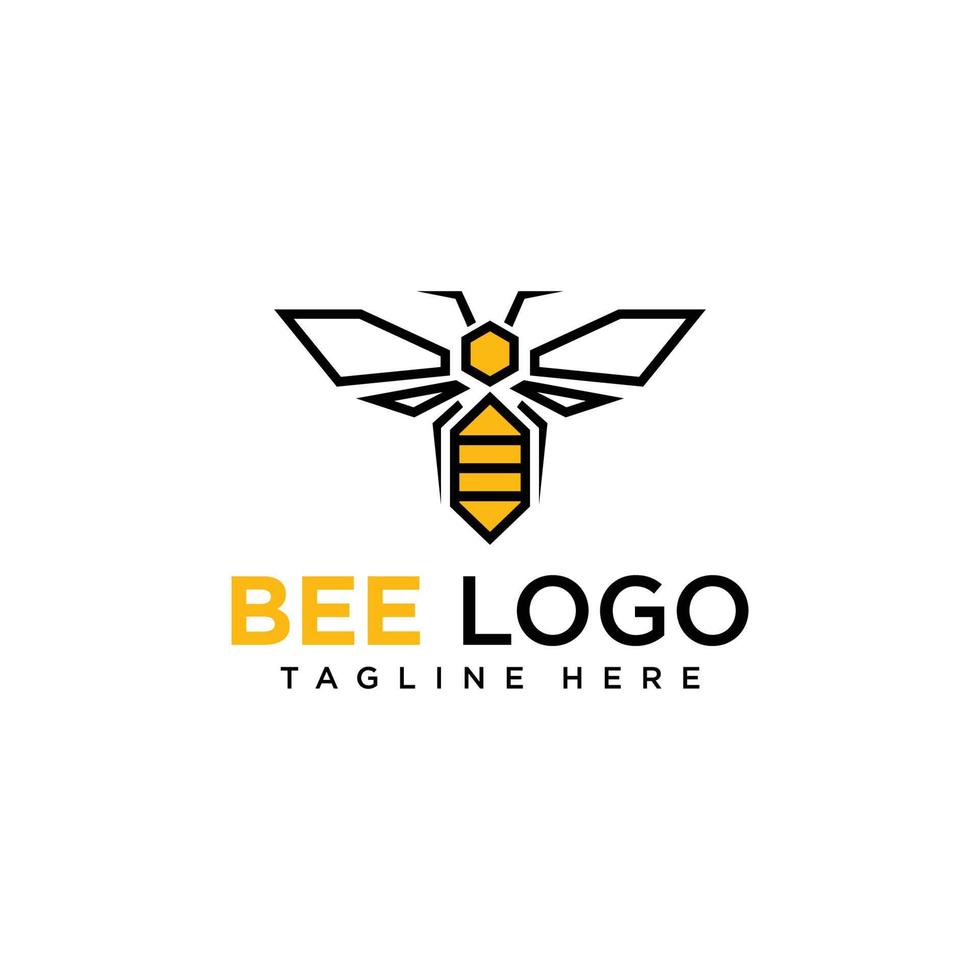 Bee logo design for honey shop logo, beekeeper, business company vector