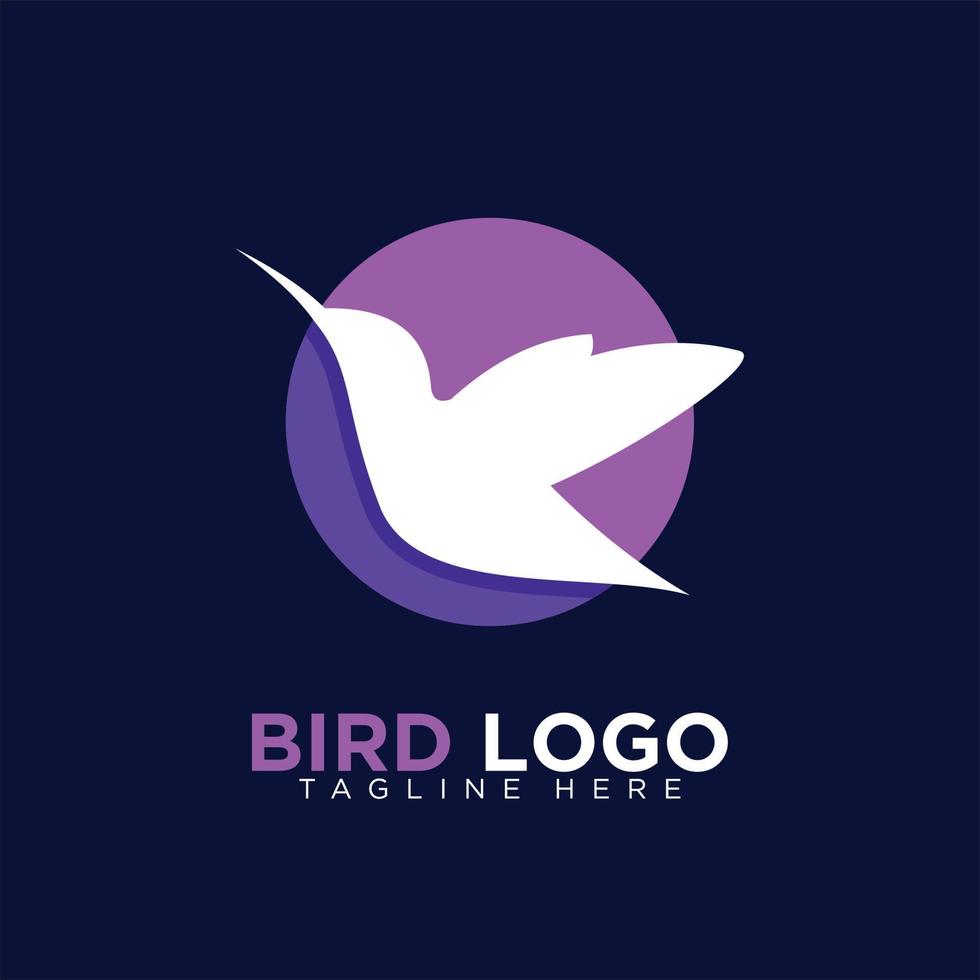 diseño de logotipo de pájaro moderno para marca de empresa comercial vector