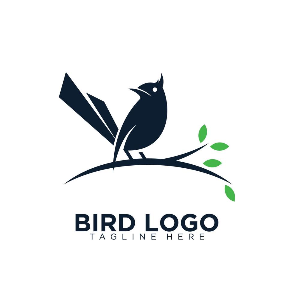 diseño de logotipo de pájaro moderno para marca de empresa comercial vector