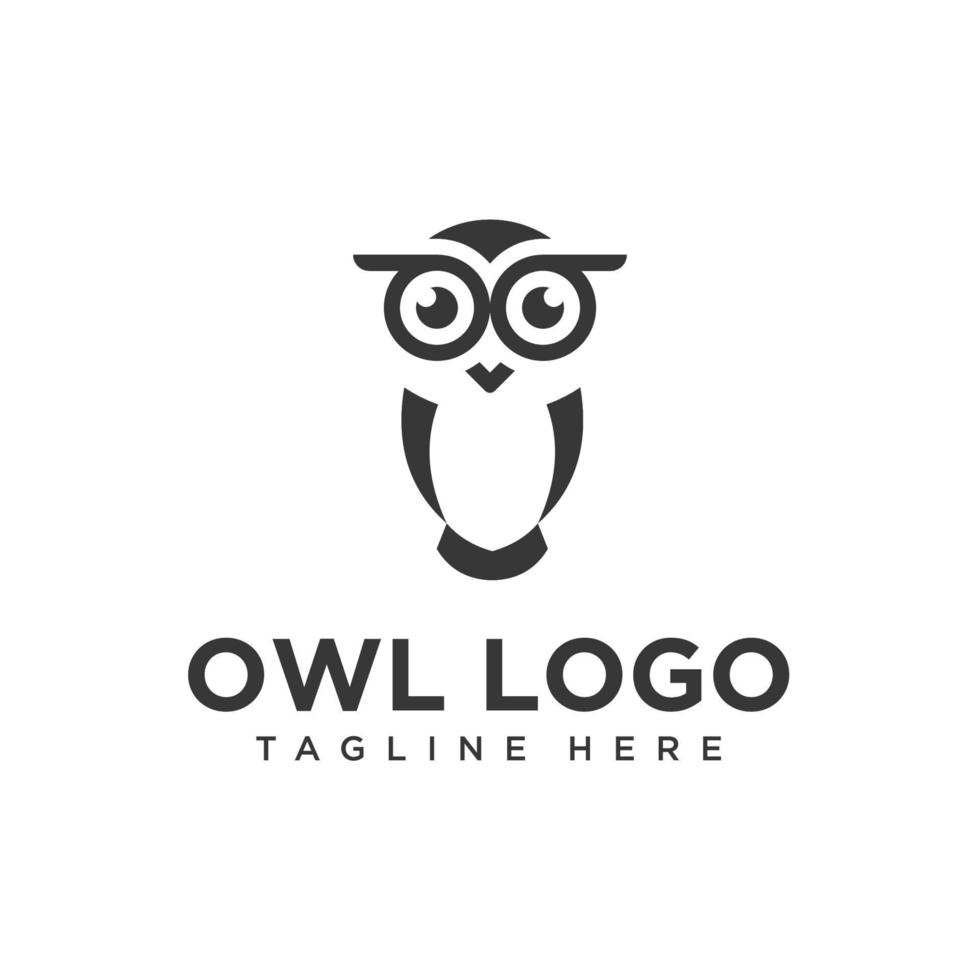 Modern owl logo design for business company or community vector