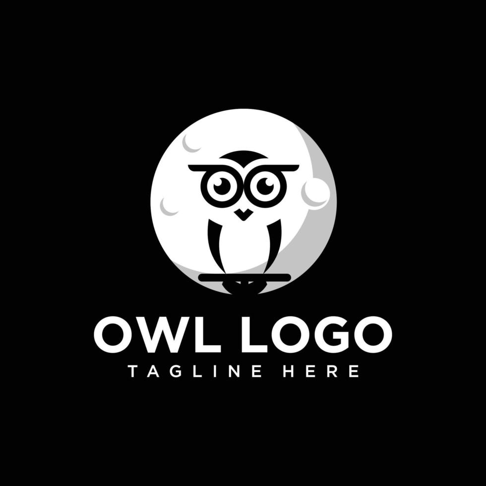 Modern owl logo design for business company or community vector